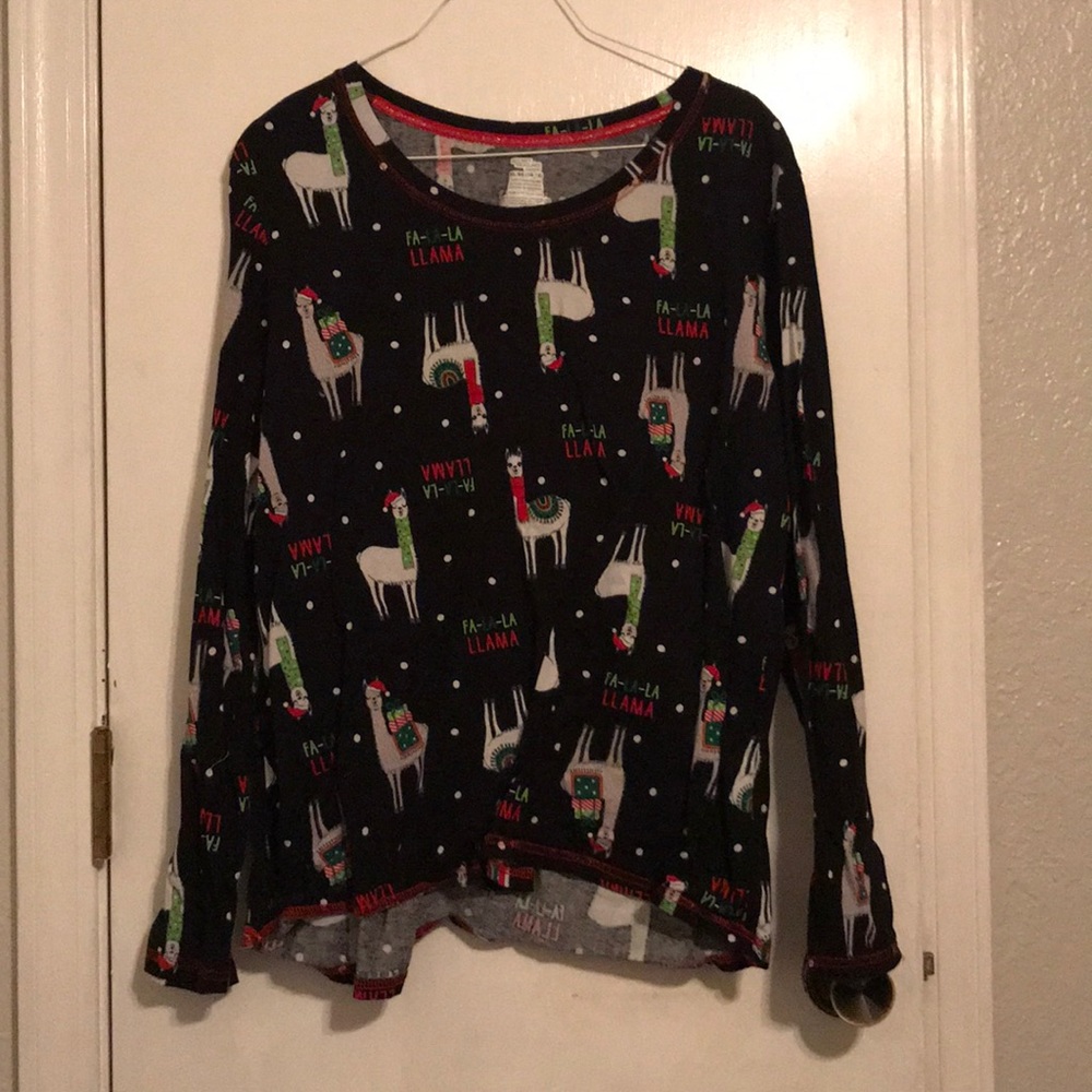 Secret Treasures Llama Pajama Shirt